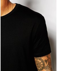 T-shirt à col rond noir Asos