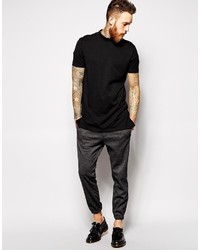 T-shirt à col rond noir Asos