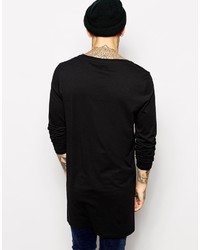 T-shirt à col rond noir Asos