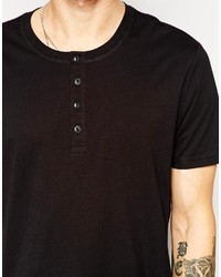 T-shirt à col rond noir Asos