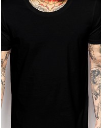 T-shirt à col rond noir Asos