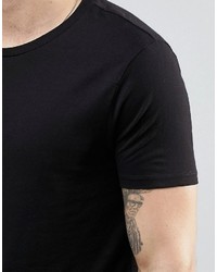 T-shirt à col rond noir Asos