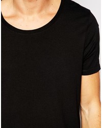 T-shirt à col rond noir Asos