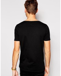 T-shirt à col rond noir Asos