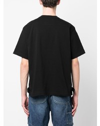 T-shirt à col rond noir Sacai