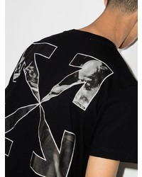 T-shirt à col rond noir Off-White