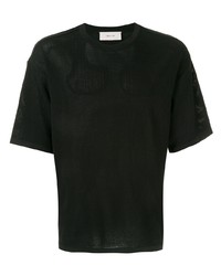 T-shirt à col rond noir Cerruti 1881