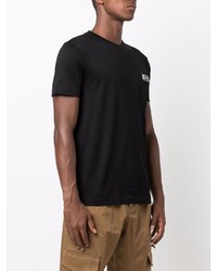 T-shirt à col rond noir Les Hommes