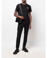 T-shirt à col rond noir Ea7 Emporio Armani