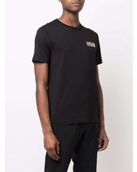 T-shirt à col rond noir Ea7 Emporio Armani