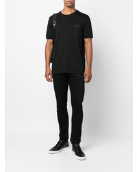 T-shirt à col rond noir Kiton