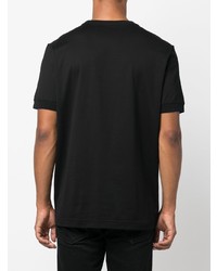 T-shirt à col rond noir Kiton