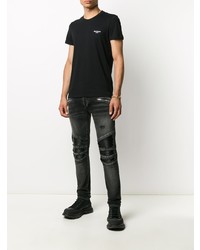 T-shirt à col rond noir Balmain