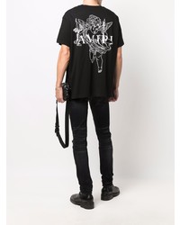 T-shirt à col rond noir Amiri