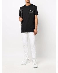 T-shirt à col rond noir Philipp Plein