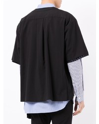 T-shirt à col rond noir Sacai