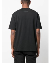 T-shirt à col rond noir Stone Island