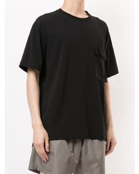 T-shirt à col rond noir Wooyoungmi