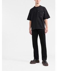 T-shirt à col rond noir Bottega Veneta