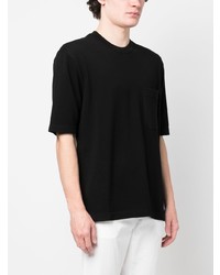 T-shirt à col rond noir Zegna