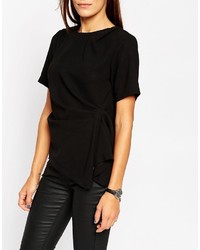 T-shirt à col rond noir Asos