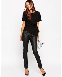 T-shirt à col rond noir Asos