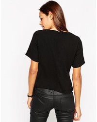 T-shirt à col rond noir Asos