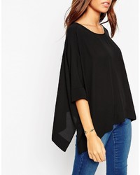 T-shirt à col rond noir Asos