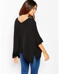 T-shirt à col rond noir Asos