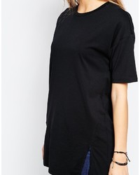 T-shirt à col rond noir Asos