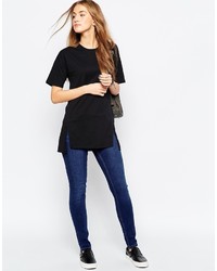 T-shirt à col rond noir Asos