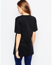 T-shirt à col rond noir Asos