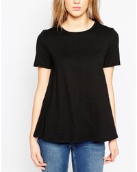 T-shirt à col rond noir Asos