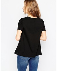 T-shirt à col rond noir Asos