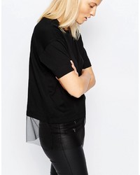 T-shirt à col rond noir Asos