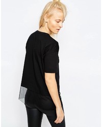 T-shirt à col rond noir Asos