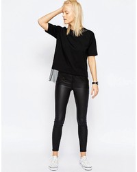 T-shirt à col rond noir Asos