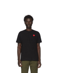 T-shirt à col rond noir Comme Des Garcons Play