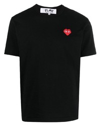 T-shirt à col rond noir Comme Des Garcons Play