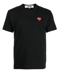 T-shirt à col rond noir Comme Des Garcons Play