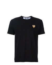 T-shirt à col rond noir Comme Des Garcons Play