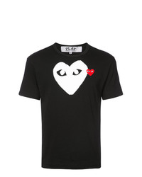 T-shirt à col rond noir Comme Des Garcons Play