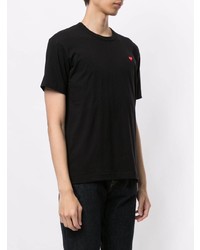 T-shirt à col rond noir Comme Des Garcons Play