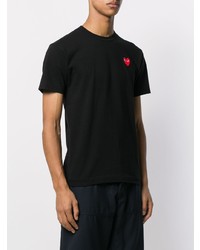 T-shirt à col rond noir Comme Des Garcons Play