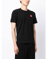 T-shirt à col rond noir Comme Des Garcons Play