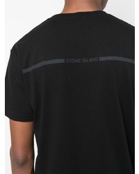 T-shirt à col rond noir Stone Island