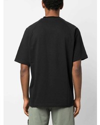 T-shirt à col rond noir Stone Island