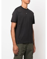 T-shirt à col rond noir Stone Island