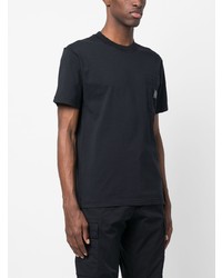 T-shirt à col rond noir Stone Island