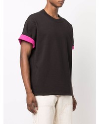 T-shirt à col rond noir Bottega Veneta